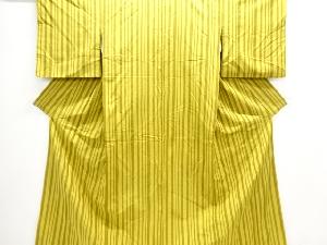 縞模様織り出し手織り紬着物